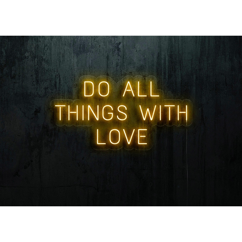Carteles de Neón Led - Luces de neón "Do all things with love"